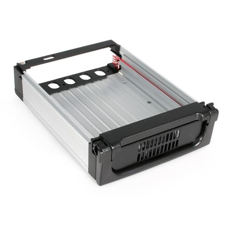 StarTech.com Zwarte Aluminum 5,25 inch Robuuste SATA Harde Schijf Mobile Rack Lade