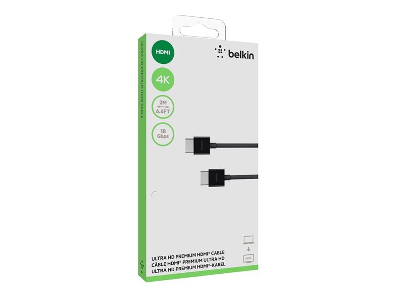 Belkin AV10168bt2M-BLK HDMI kabel 2 m HDMI Type A (Standaard) Zwart