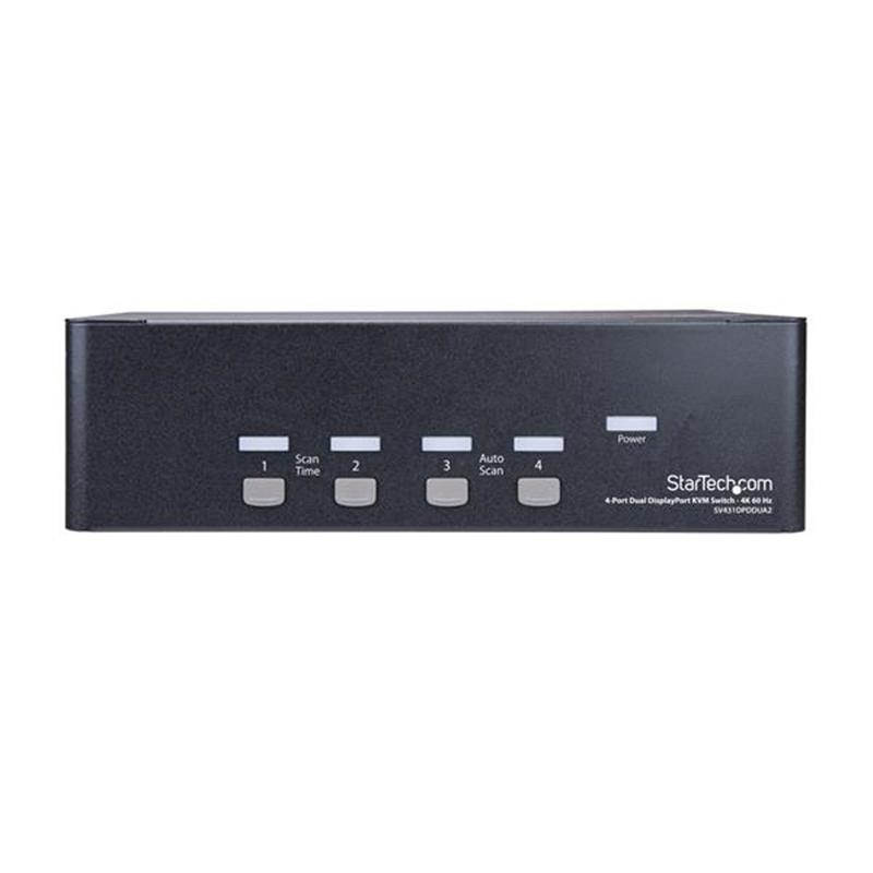 StarTech.com 4 poorts Dual DisplayPort KVM switch 4K 60Hz