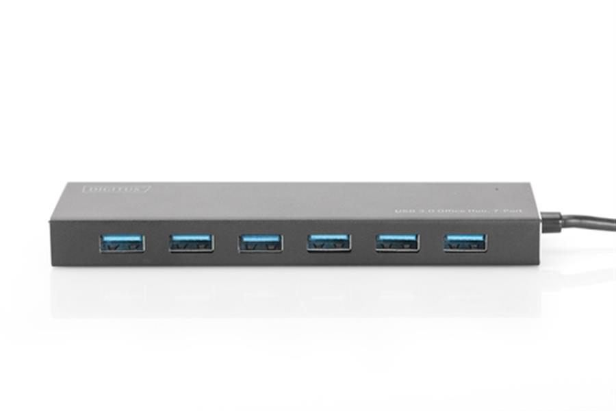 USB 3 0 Hub - 7-port Incl 5V 3 5A power supply - Aluminium housing