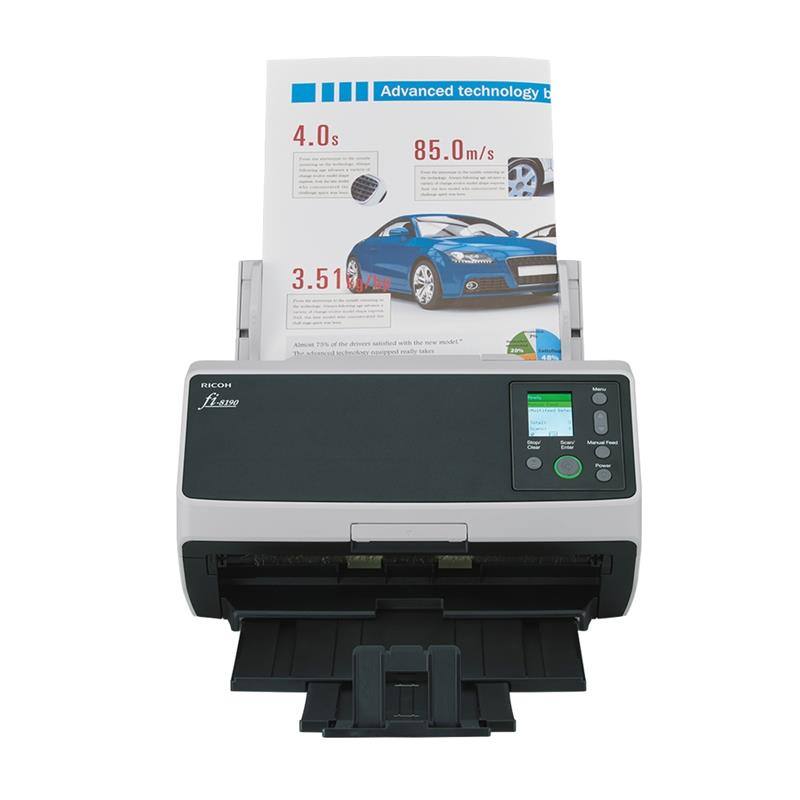 Ricoh fi-8190 ADF-/handmatige invoer scanner 600 x 600 DPI A4 Zwart, Grijs