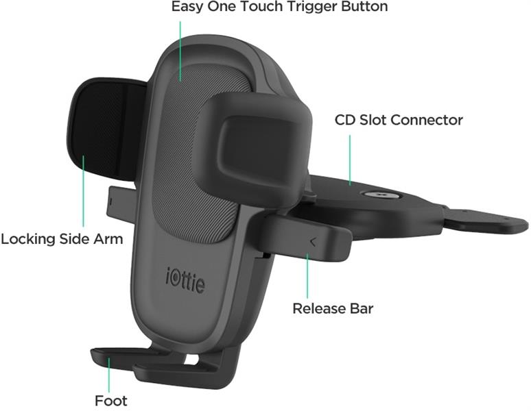 iOttie Easy One Touch 5 CD Slot Mount Black