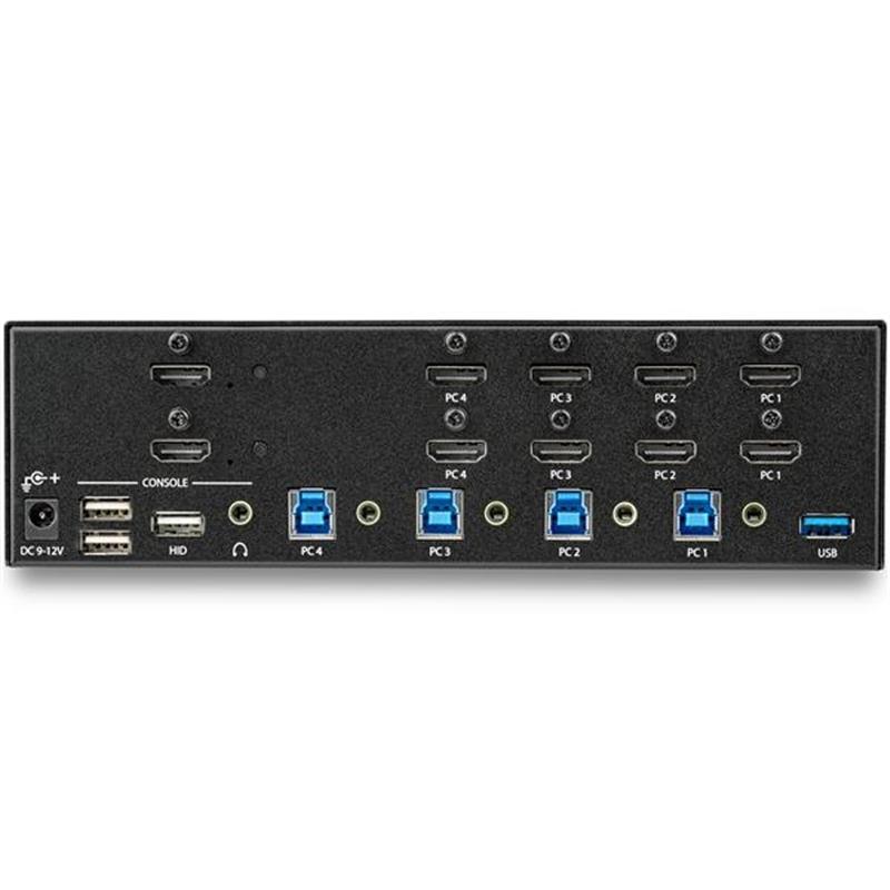 StarTech.com 4 poorts HDMI KVM switch 4K 30Hz dual display