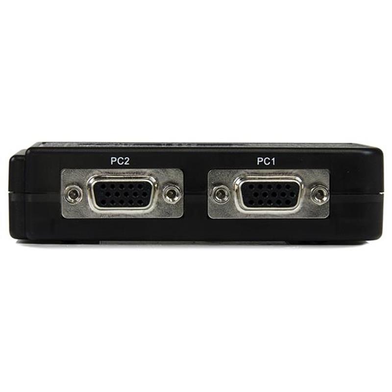 StarTech.com 2-poort USB KVM-switch Zwart met Audio en Bekabeling