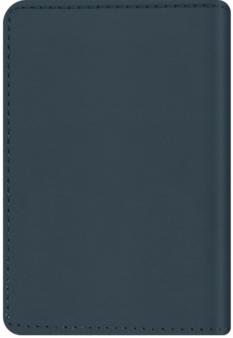 Valenta Leather Card Wallet Snap Blue