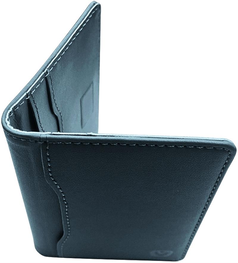Valenta Leather Card Wallet Snap Blue