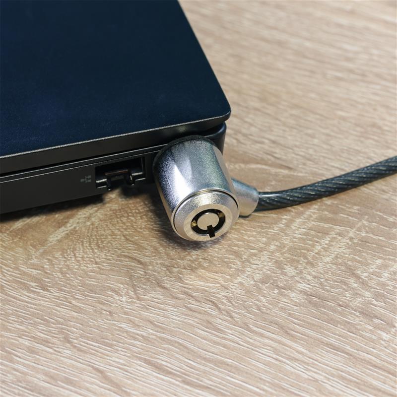 InLine Veiligheidsslot voor laptop met sleutel diam : 4 4mm * L: 150cm
