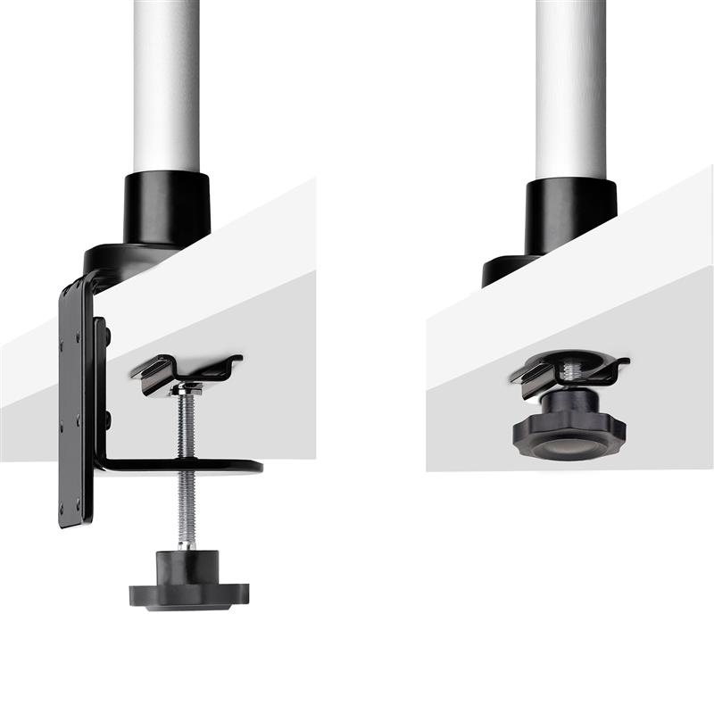 StarTech.com Single Monitor Arm voor Bureau, 27in 16:9 of 30in 21:9 Ultrawide Schermen, VESA 75x75/100x100, Instelling zonder Gereedschap, C-klem/Door