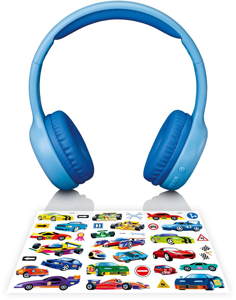  Lenco On-Ear Stereo Bluetooth Headset for Kids Blue