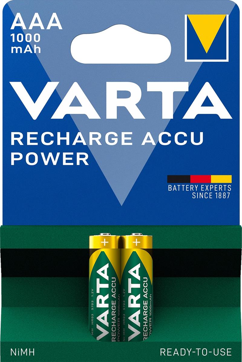 HR03 Varta Battery AAA Professional 1000 mAh
