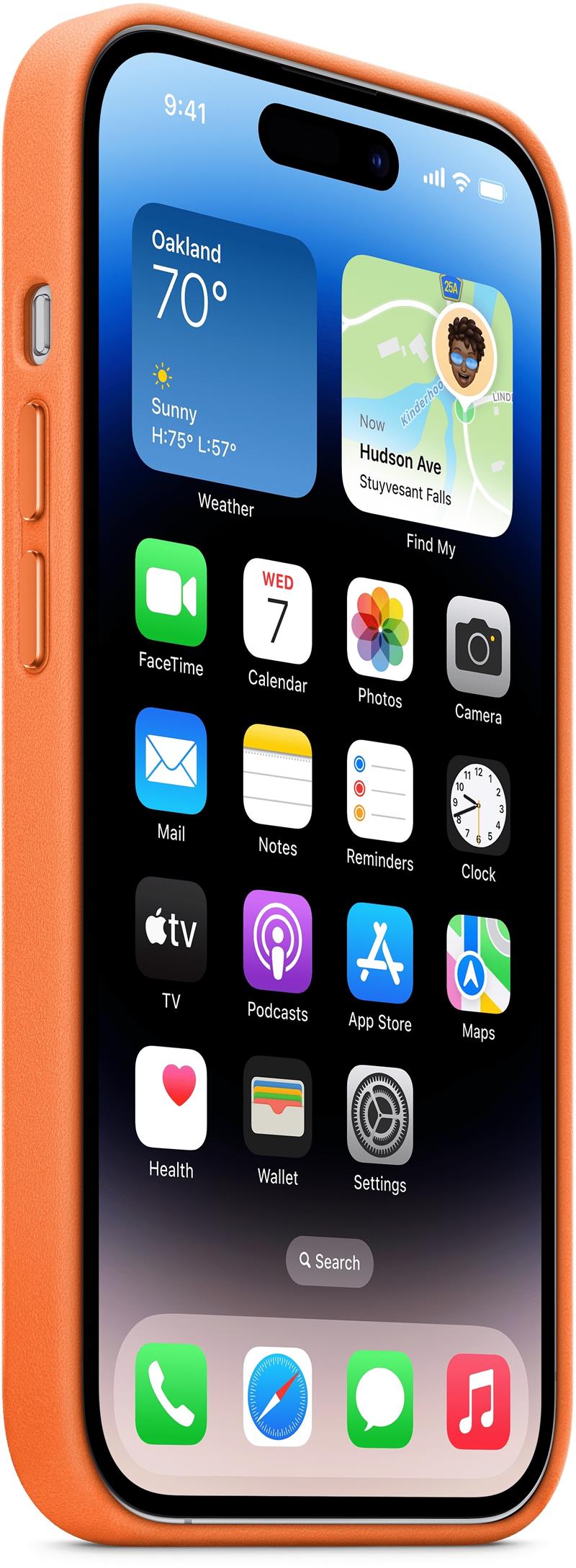 APPLE iPhone 14 Pro LeathCase MgS Orange