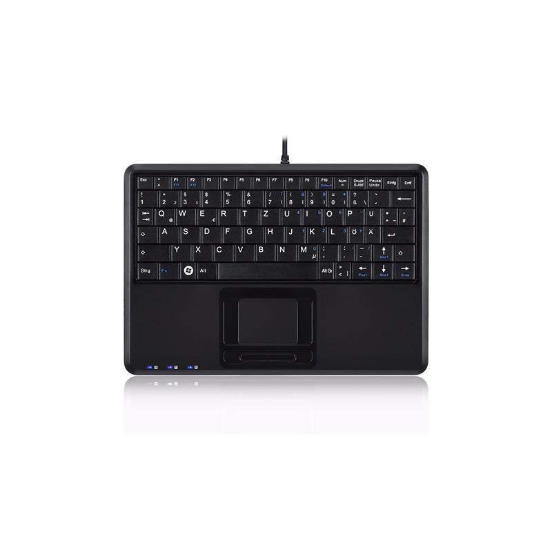 Perixx PERIBOARD-510 H PLUS US mini USB keyboard touchpad hub black