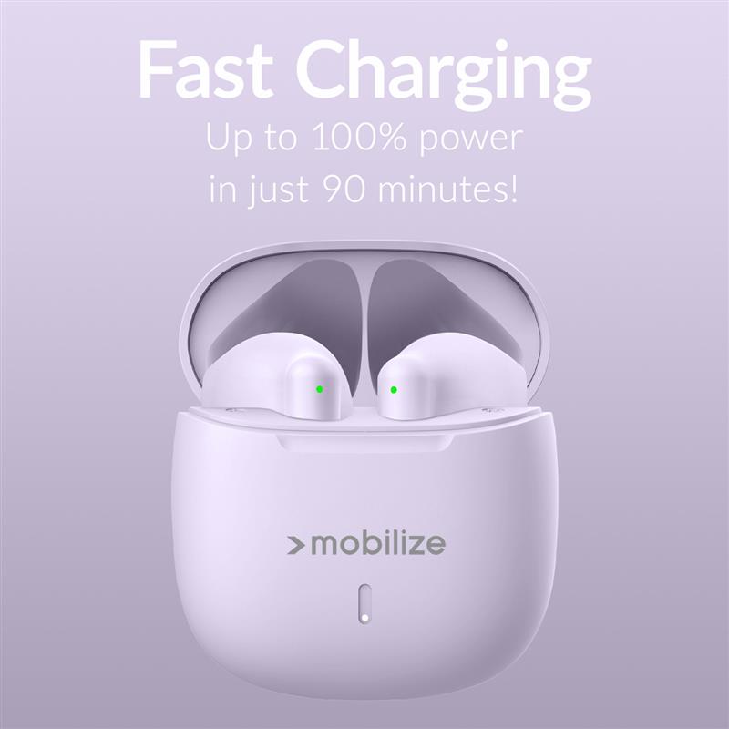 Mobilize TWS Earbuds Pastel Purple