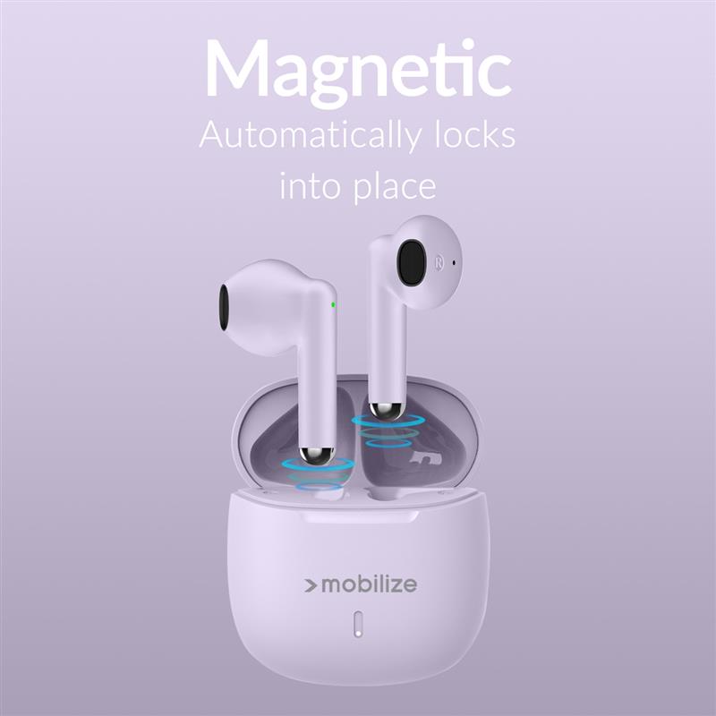 Mobilize TWS Earbuds Pastel Purple