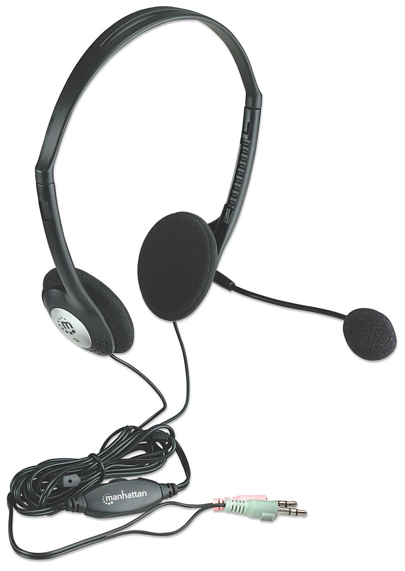 Stereo Headset - Lightweight design with microphone and in-line volume control