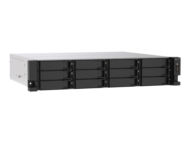 QNAP TS-1273AU-RP-8G data-opslag-server NAS Rack (2U) Ethernet LAN Aluminium, Zwart V1500B