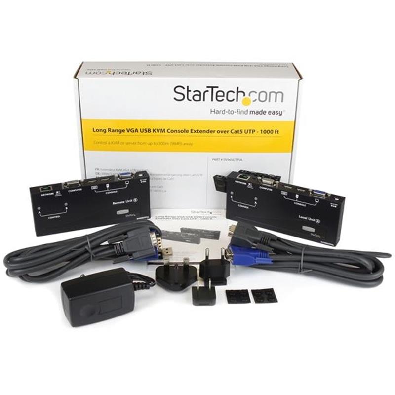 StarTech.com Lange Afstand USB VGA KVM Console-Verlenger via Cat5 UTP 300 m