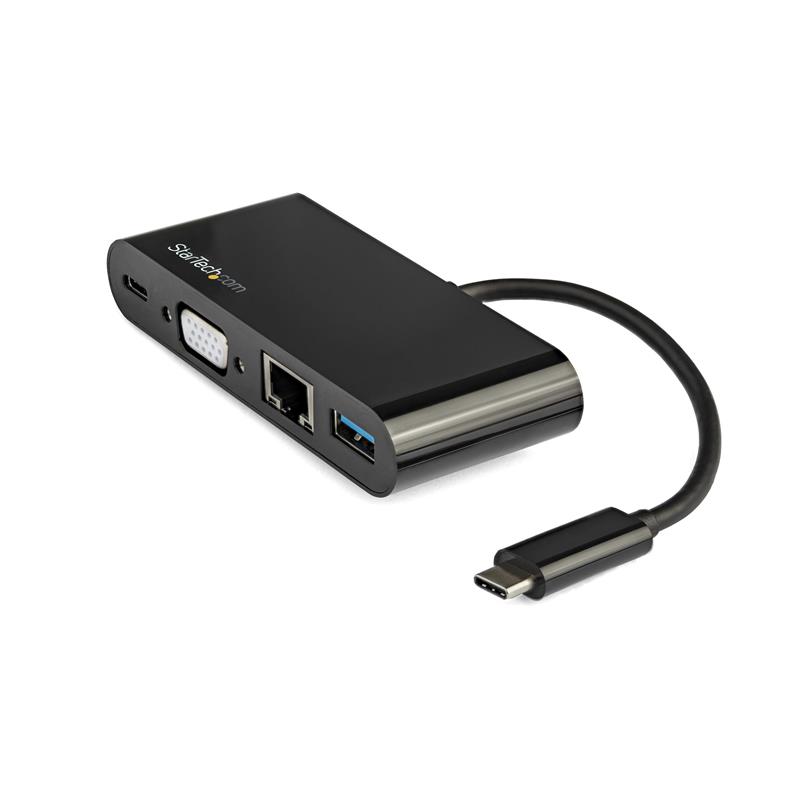 StarTech.com USB-C VGA multiport adapter Power Delivery (60W) USB 3.0 GbE