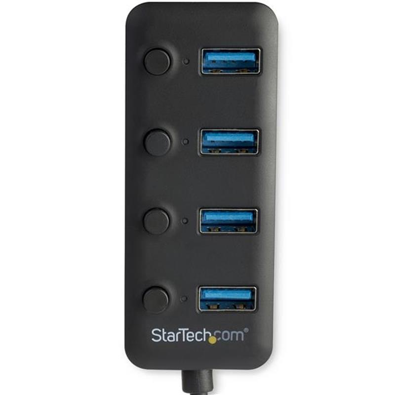 StarTech.com 4 poorts USB 3.0 C hub 4x USB-A met Aan/Uit knoppen