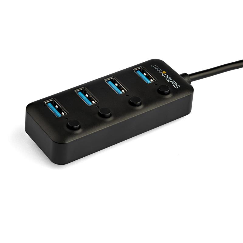 StarTech.com 4 poorts USB-C Hub 4x USB-A met Aan/Uit knoppen