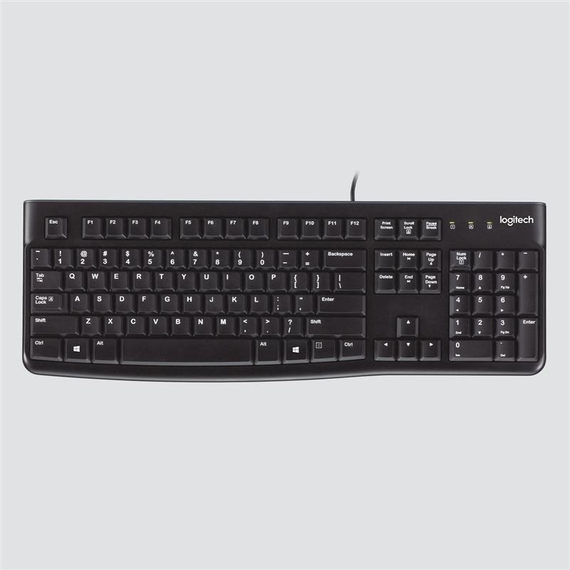 Logitech K120 Corded Keyboard toetsenbord USB QWERTZ Zwitsers Zwart