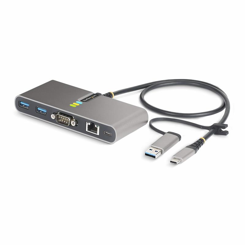 StarTech.com 5G2A1SGBB-USB-C-HUB laptop dock & poortreplicator Bedraad USB 3.2 Gen 1 (3.1 Gen 1) Type-C Grijs