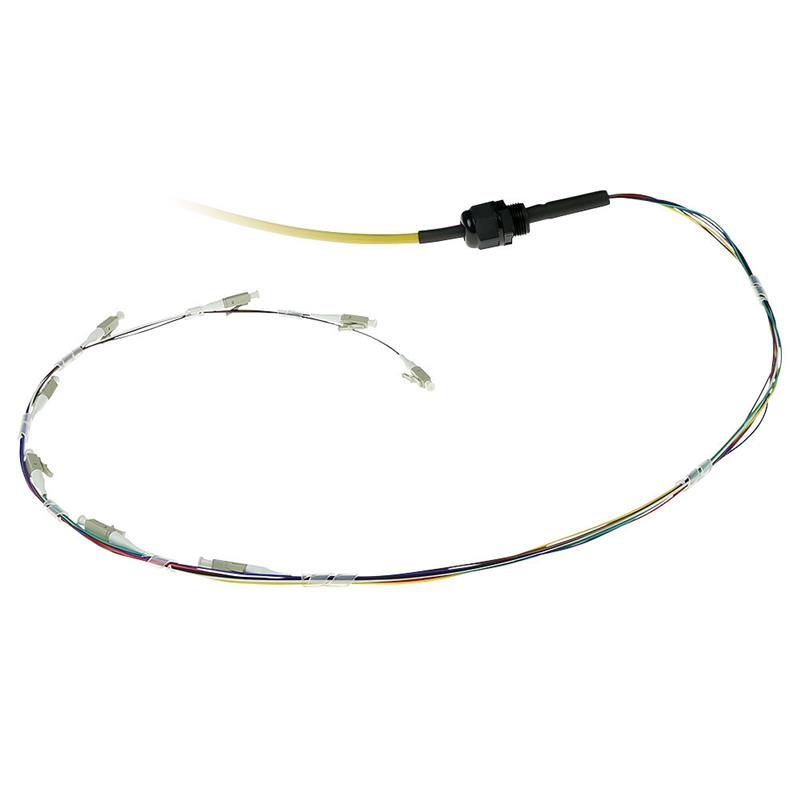 ACT RL4103 Glasvezel kabel 30 m 8x LC OS2 Geel