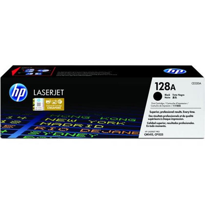 HP 128A Origineel Zwart 1 stuk(s)