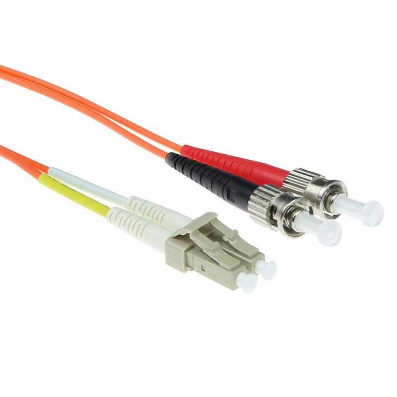 ACT RL7002 Glasvezel kabel 2 m LC ST Oranje