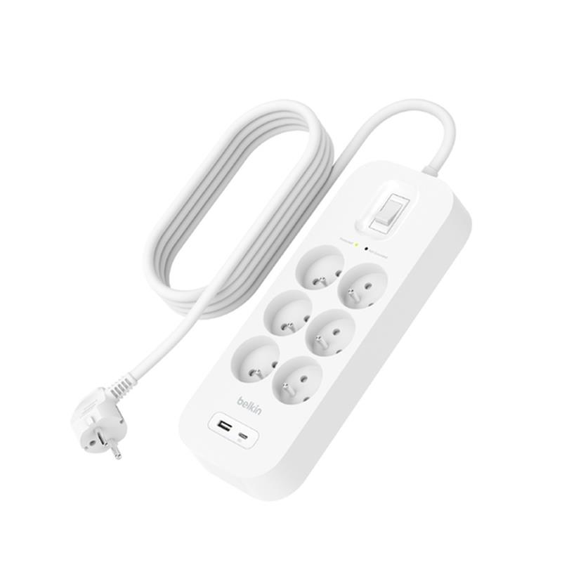 Belkin Connect Wit 6 AC-uitgang(en) 2 m