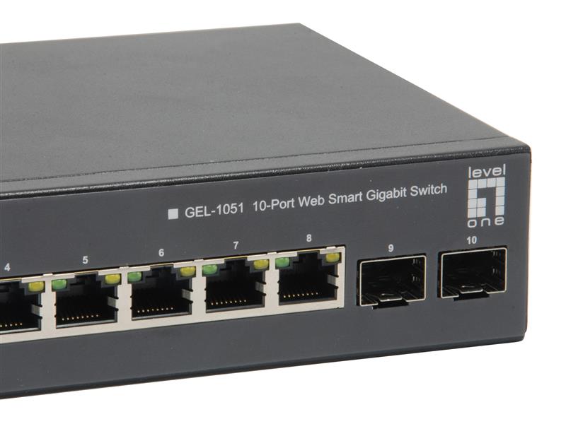 LevelOne GEP-1051 Managed L2/L3/L4 Gigabit Ethernet (10/100/1000) Power over Ethernet (PoE) Zwart