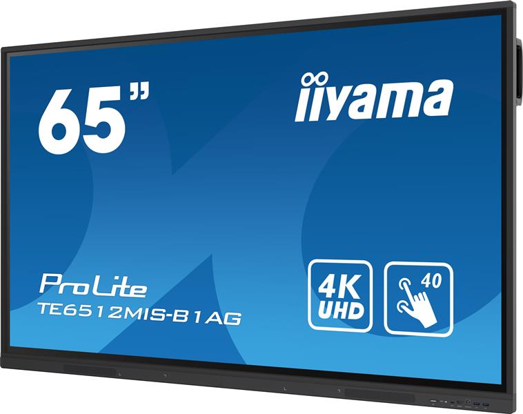 iiyama TE6512MIS-B3AG beeldkrant Kiosk-ontwerp 165,1 cm (65"") LCD Wifi 400 cd/m² 4K Ultra HD Zwart Touchscreen Type processor Android 11 24/7