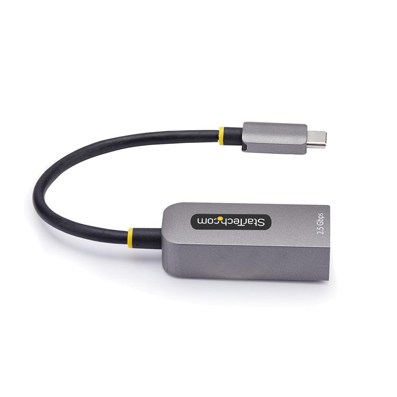 StarTech.com 2.5GbE USB-C naar Ethernet Adapter, NBASE-T NIC, USB 3.0 Type-C 2.5/1G Multi Speed Netwerk, Thunderbolt Compatibel, Windows & Mac