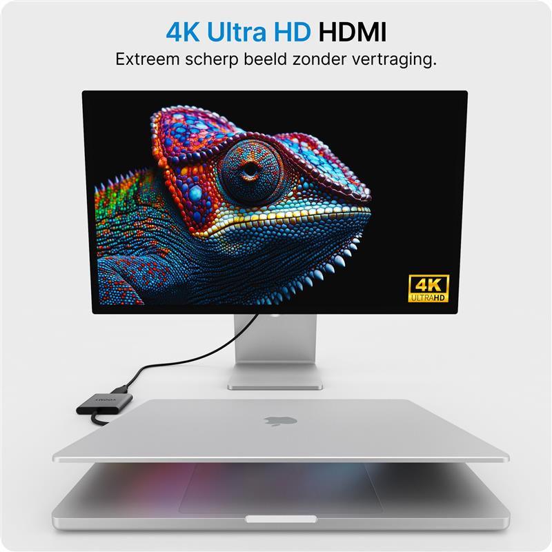 Voomy Connect H3 - 3 in 1 Hub - 4K HDMI - USB-C 100W