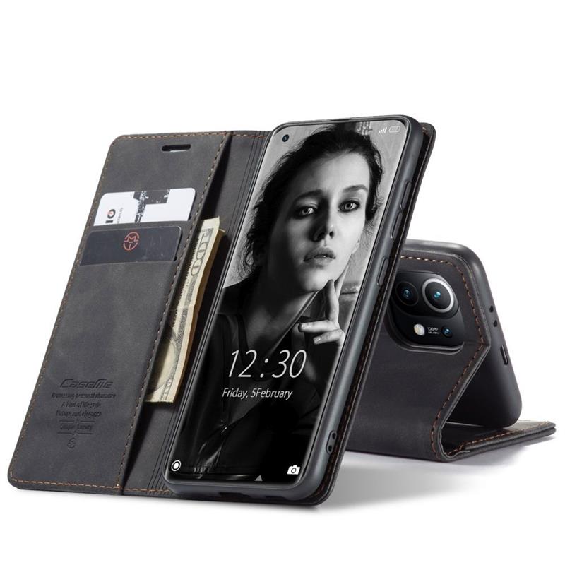 Caseme Case Xiaomi Mi 11 - Retro Wallet Case - Black