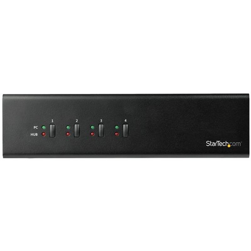 StarTech.com 4 poorts Dual-monitor DVI KVM switch met USB 3.0 hub