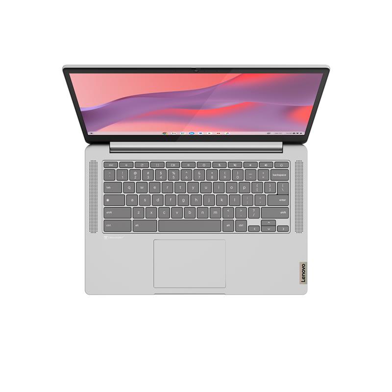 Lenovo IdeaPad Slim 3 Chrome MediaTek Kompanio 520 Chromebook 35,6 cm (14"") Full HD 4 GB LPDDR4x-SDRAM 64 GB eMMC Wi-Fi 6 (802.11ax) ChromeOS Grijs