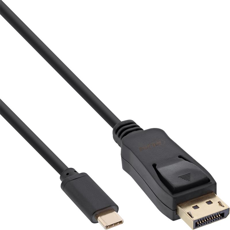 InLine USB Display Cable USB Type-C male to DisplayPort male DP Alt Mode 4K2K black 2m