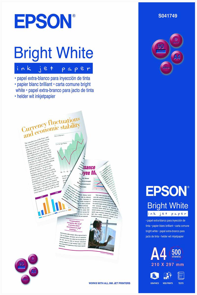 Epson Bright White Inkjet Paper - A4 - 500 Vellen