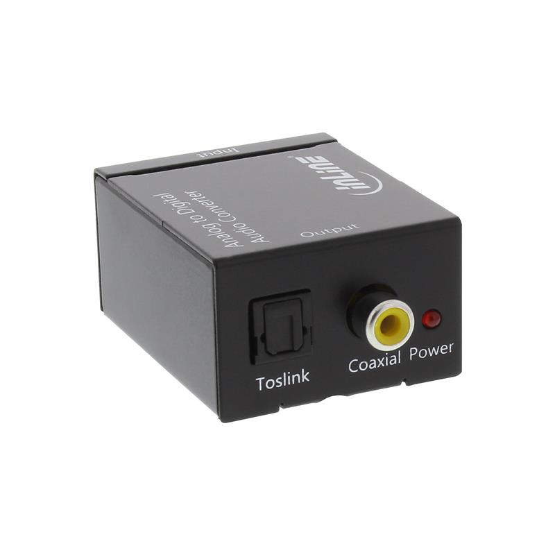 InLine Audio Converter Analog to Digital Input 2x RCA Stereo Output Toslink or RCA