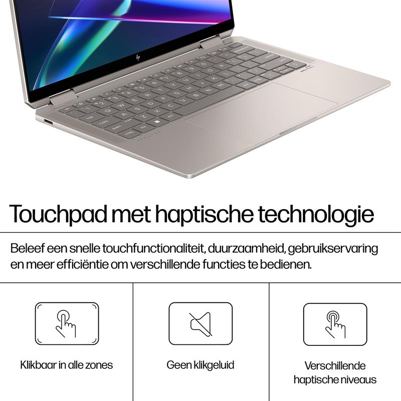 HP Spectre x360 14-eu0635nd Intel Core Ultra 7 155H Hybride (2-in-1) 35,6 cm (14"") Touchscreen 2.8K 16 GB LPDDR5x-SDRAM 1 TB SSD Wi-Fi 7 (802.11be) W