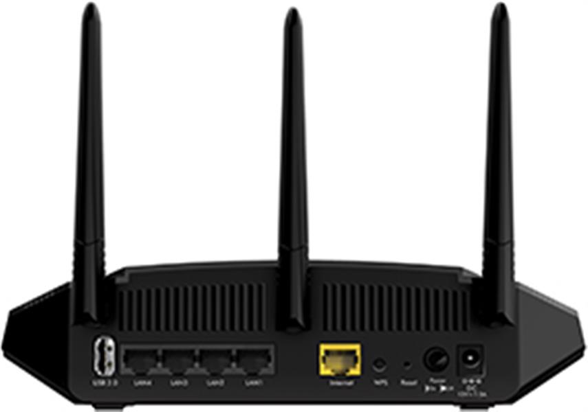 Netgear AC2000 draadloze router Dual-band (2.4 GHz / 5 GHz) Gigabit Ethernet Zwart