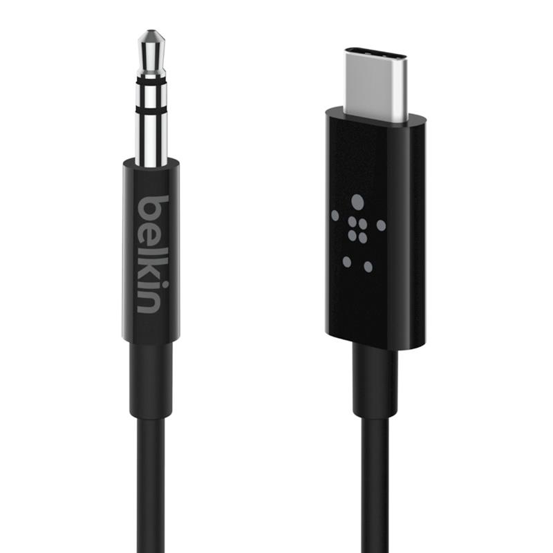 Belkin RockStar™ 3.5mm Audio Cable with USB-C™ Connector audio kabel USB C Zwart