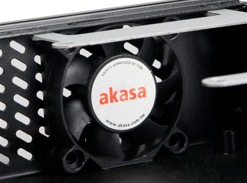 Akasa Cypher Super Compact THIN Mini ITX case VESA mountable no PSU needs 19v depending on mainboard active cooling - non branded