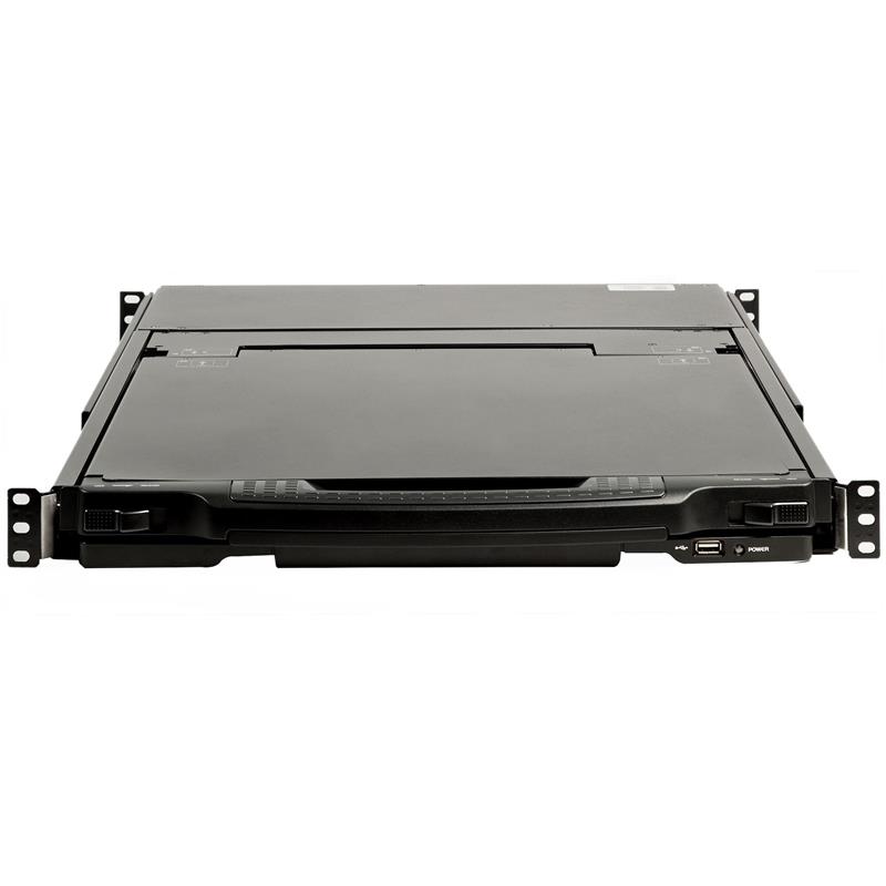 StarTech.com Dual Rail KVM Rack Console, HD 1080p, Single Port DVI/VGA KVM met 17"" LCD Scherm voor Server Rack, Universele 1U LCD KVM Console met Kab