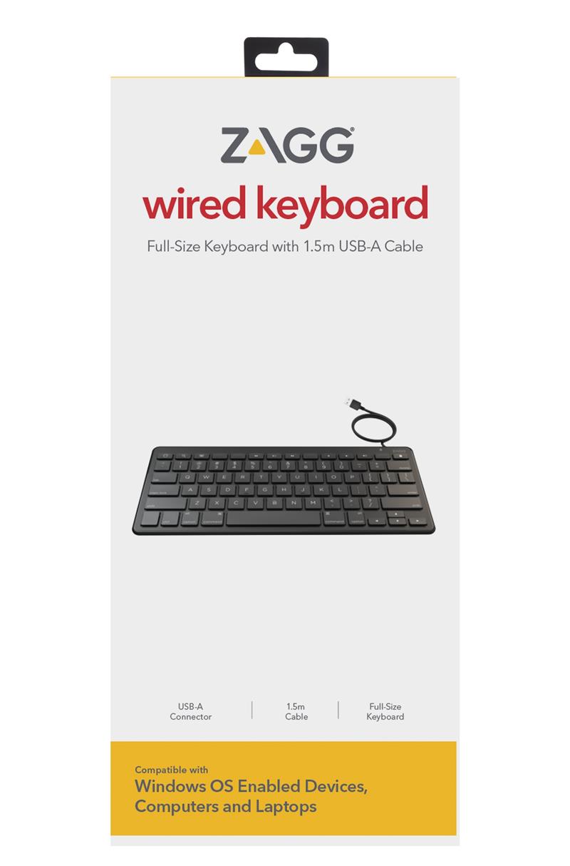 ZAGG 103202237 toetsenbord USB QWERTY Brits Engels Zwart