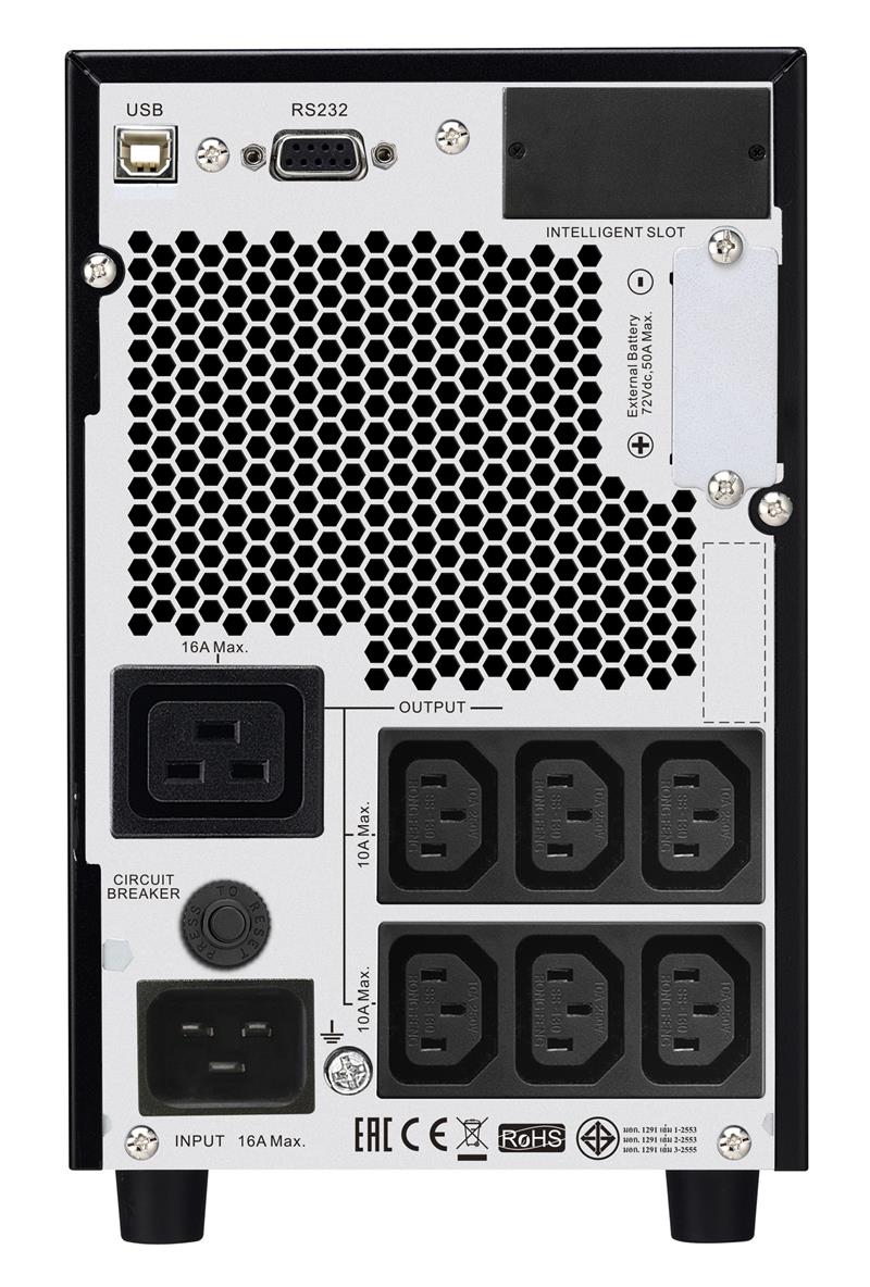 APC Easy-UPS On-Line 3000VA Noodstroomvoeding 6x C13 1x C19, USB, extendable runtime