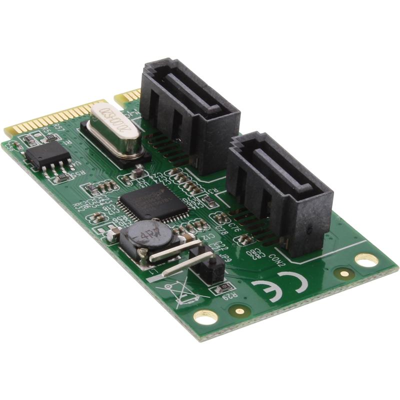 InLine Mini-PCIe 2 0 Card 2x SATA 6Gb s RAID 0 1 SPAN