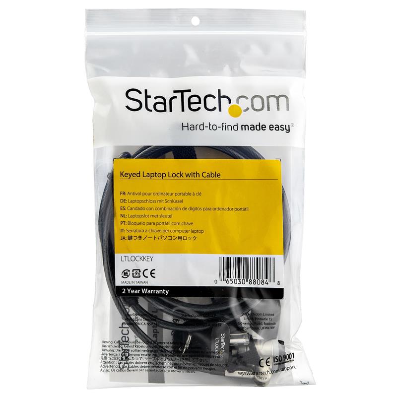 StarTech.com Laptopslot met kabel Push-to-Lock knop