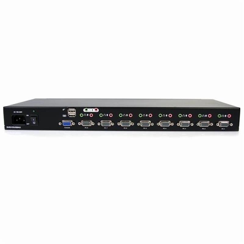 StarTech.com 8-poort Rack USB VGA KVM-switch met Audio (inclusief Audiokabels)